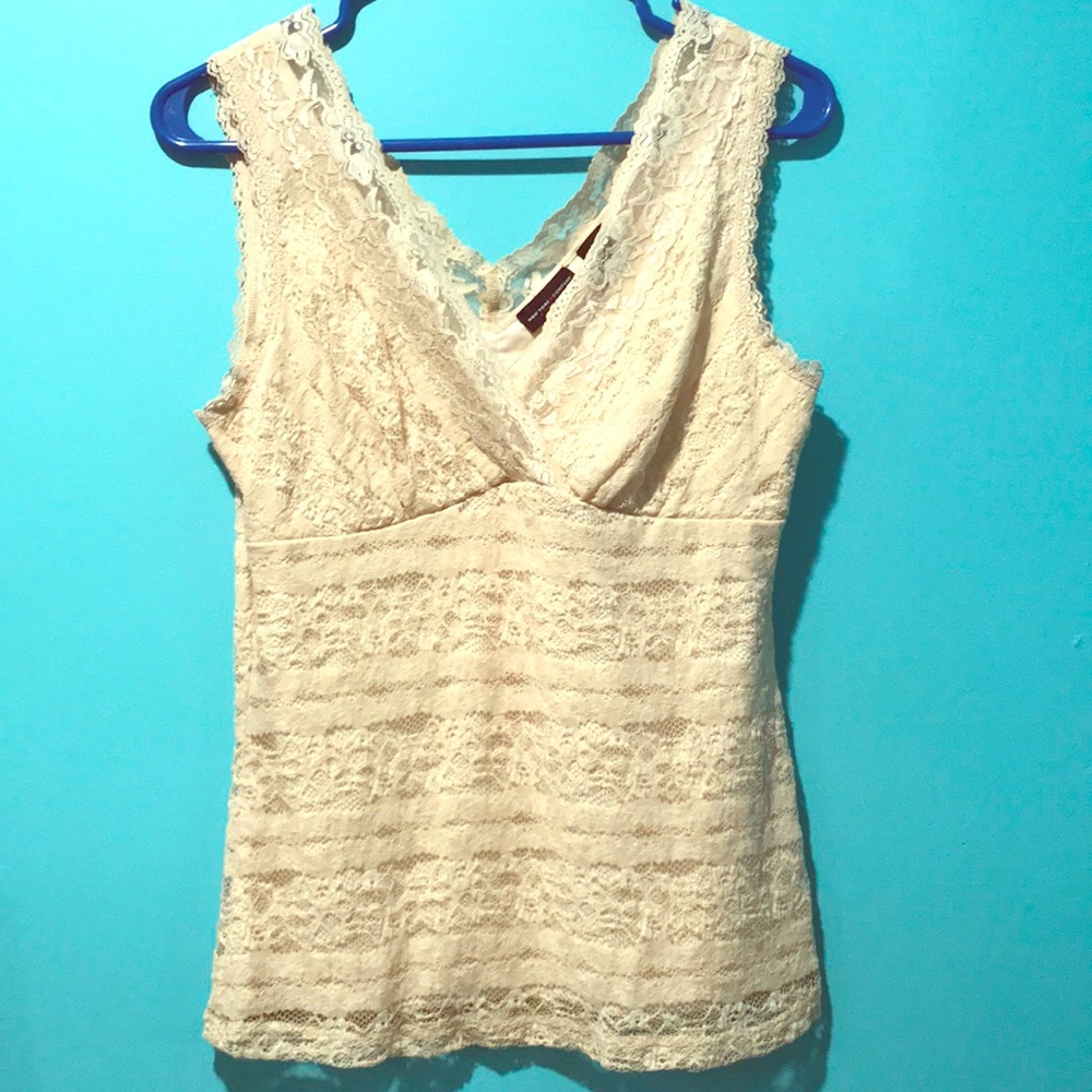 New York & Company. Size M. Lace dress shirt